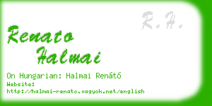 renato halmai business card